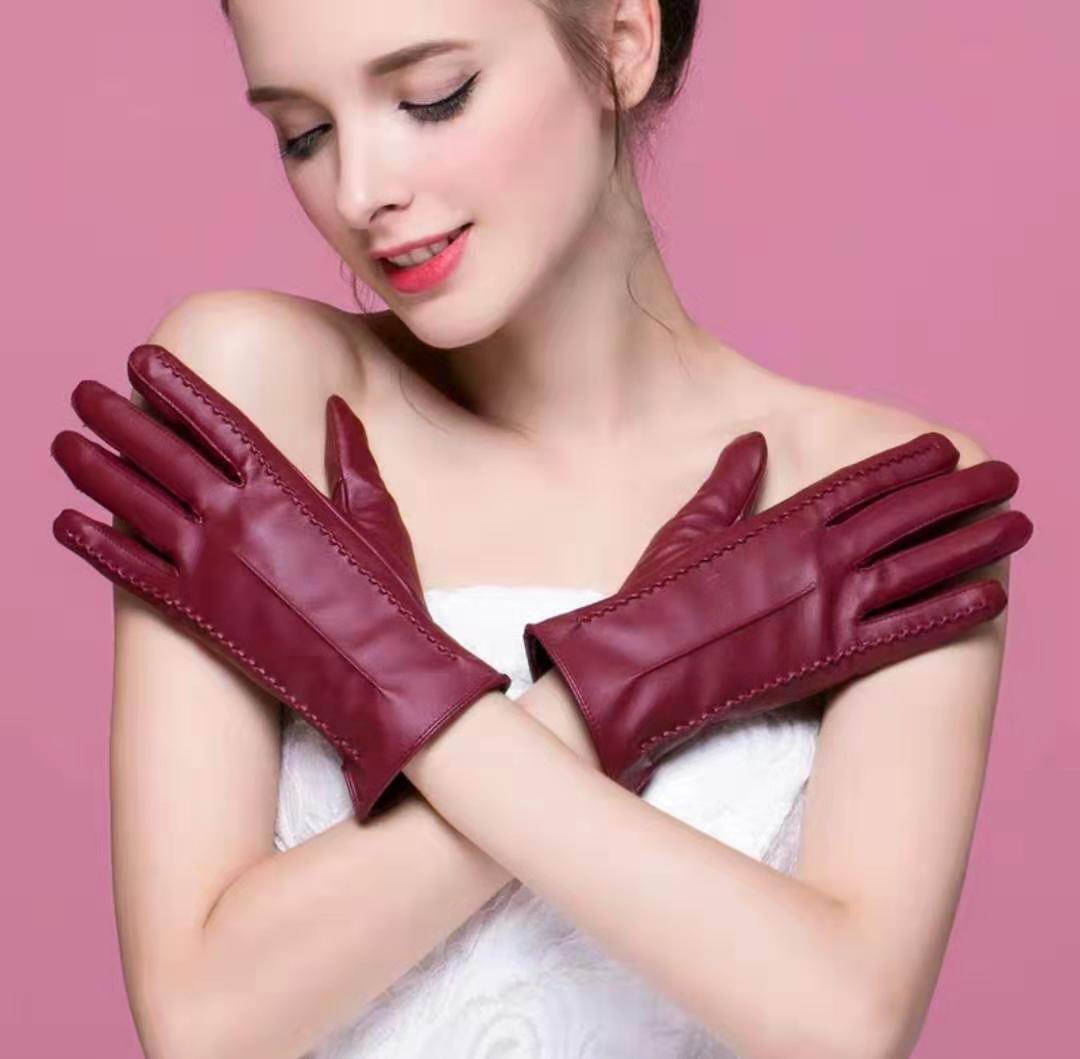 Rainproof touch screen leather gloves - Mubimart