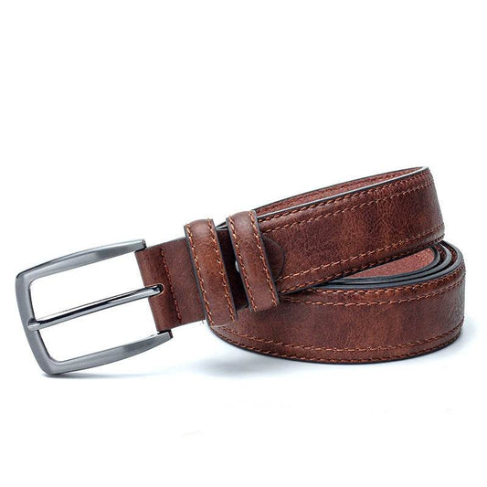 Men Vintage Belts For Jeans Luxury Split Leather Belt Men Famous Belt For Man Designer Belts With Vintage Style - Mubimart