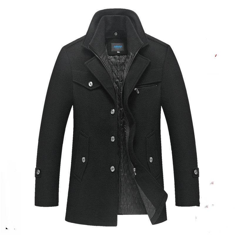 Autumn and Winter New Men's Woolen Coat Men - Mubimart