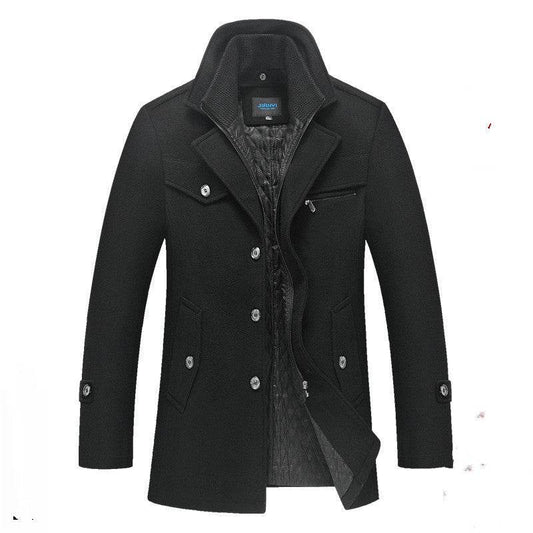 Autumn and Winter New Men's Woolen Coat Men - Mubimart