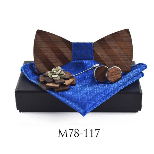 Wooden bow tie bow - Mubimart