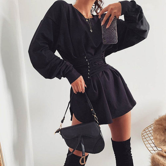 Long sleeve tunic dress - Mubimart