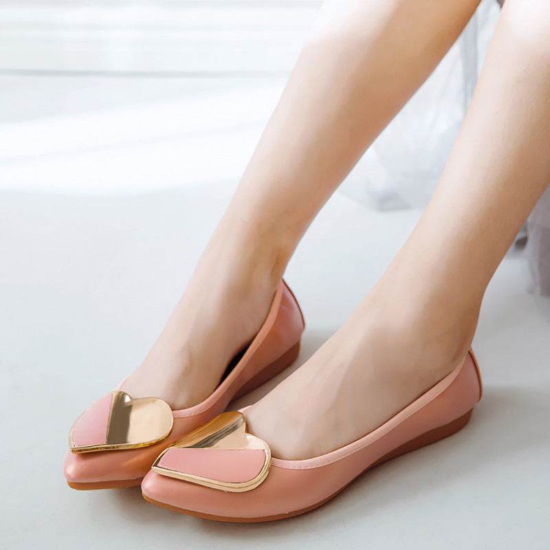 Women's flat shoes pointed toe soft egg roll shoes - Mubimart