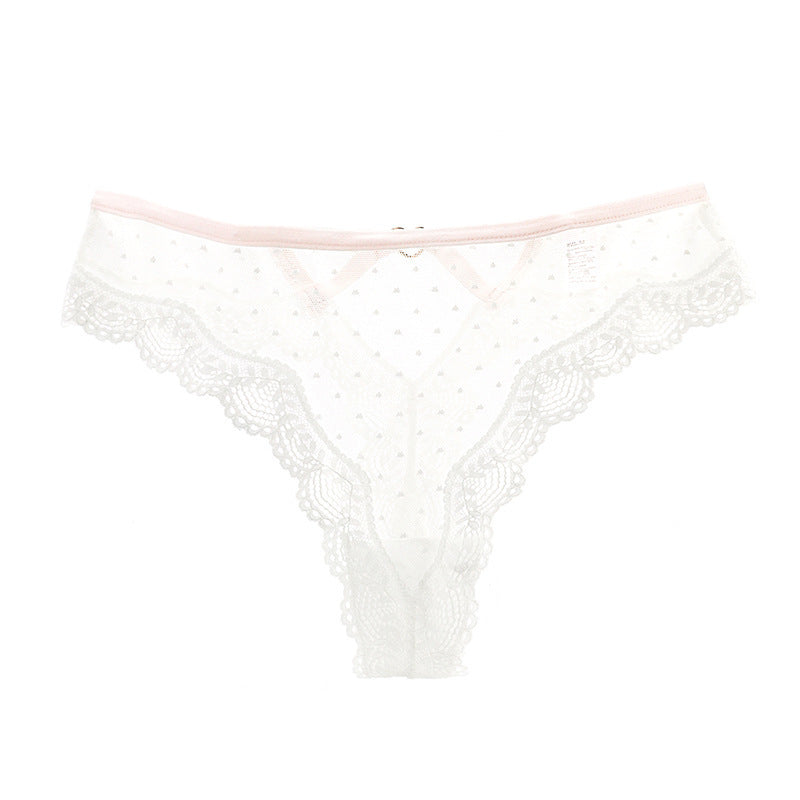 Women's thong with lace trim - Mubimart -  