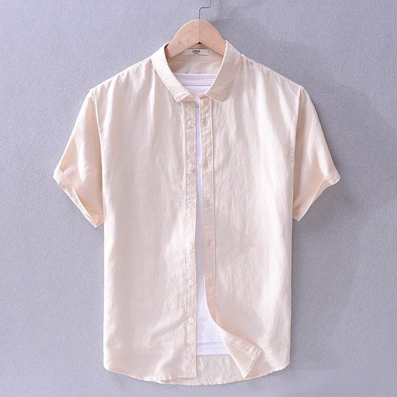 Long sleeve linen shirt - Mubimart