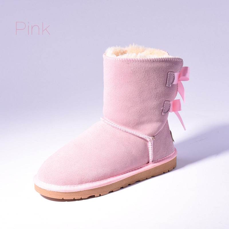 High Quality SALE Women Australia Snow Boots Warm Fur Baileys Bow Boots Women Winter Boots Snow Boots Big Size - Mubimart