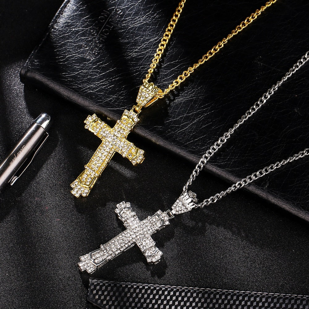 Iced Out Herren Kreuz Halskette