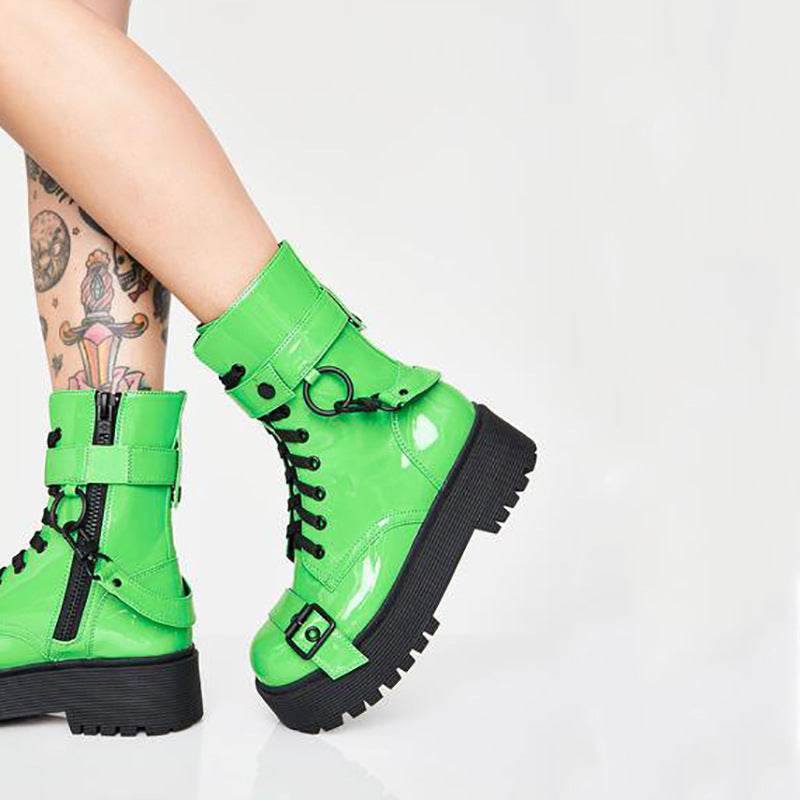 Lace-up booties - Mubimart