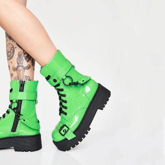 Lace-up booties - Mubimart