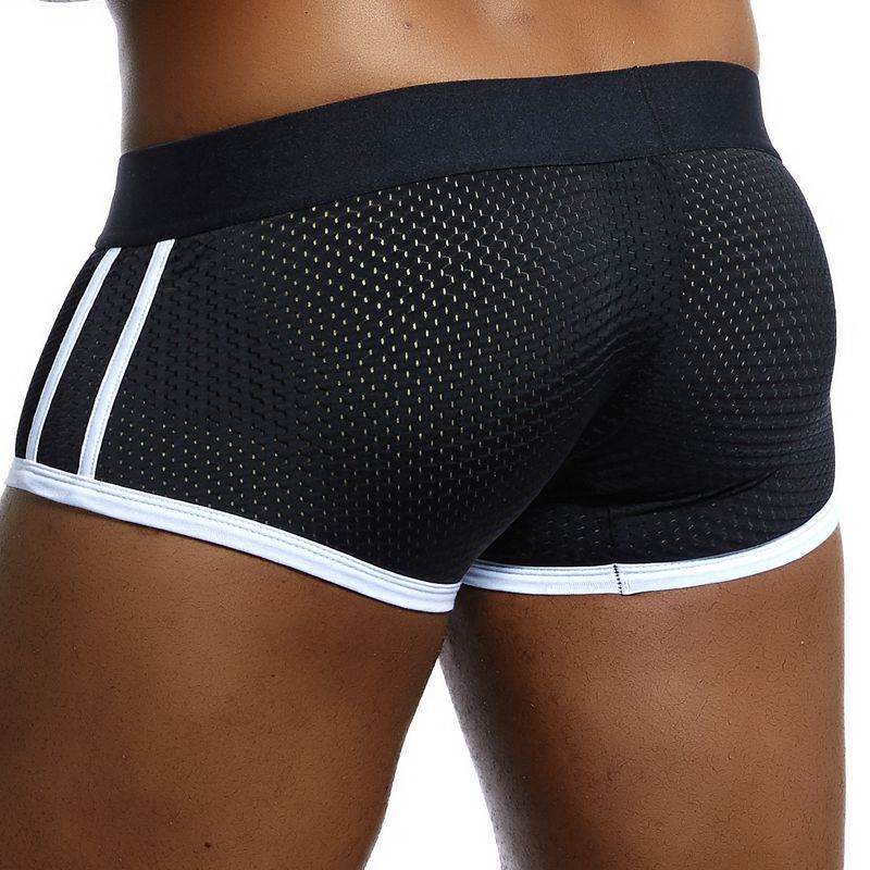 JOCKMAIL Brand Underwear Boxer Men Breathable Mesh Men's Boxers Male Underpants Sexy Gay penis pouch Panties Mens Trunks Pant - Mubimart