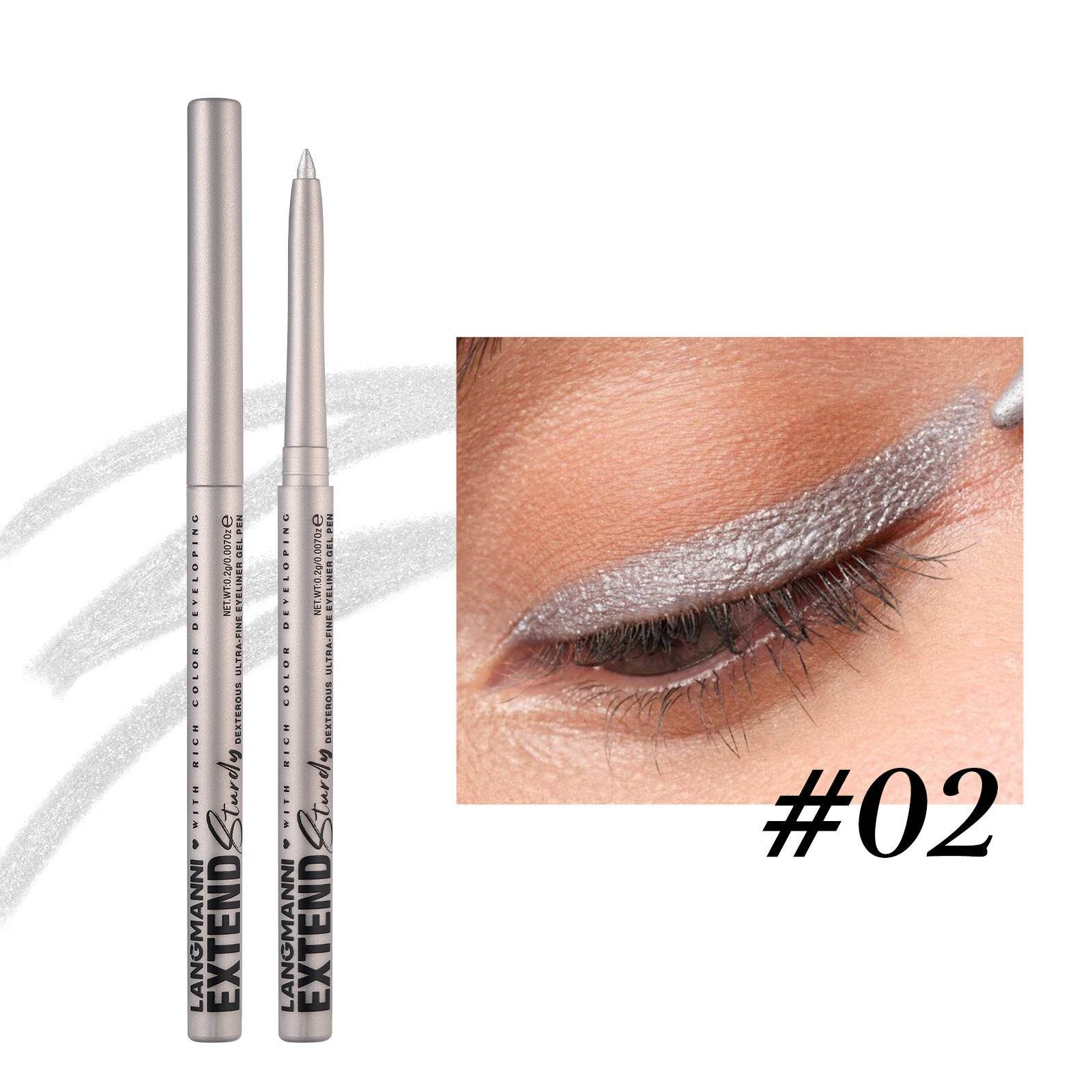 Colorful Gel Glitter Eyeliner Pencils Waterproof & Smudgeproof For Party, Halloween, Cosplay Makeup 12 Vibrant Shades - Mubimart