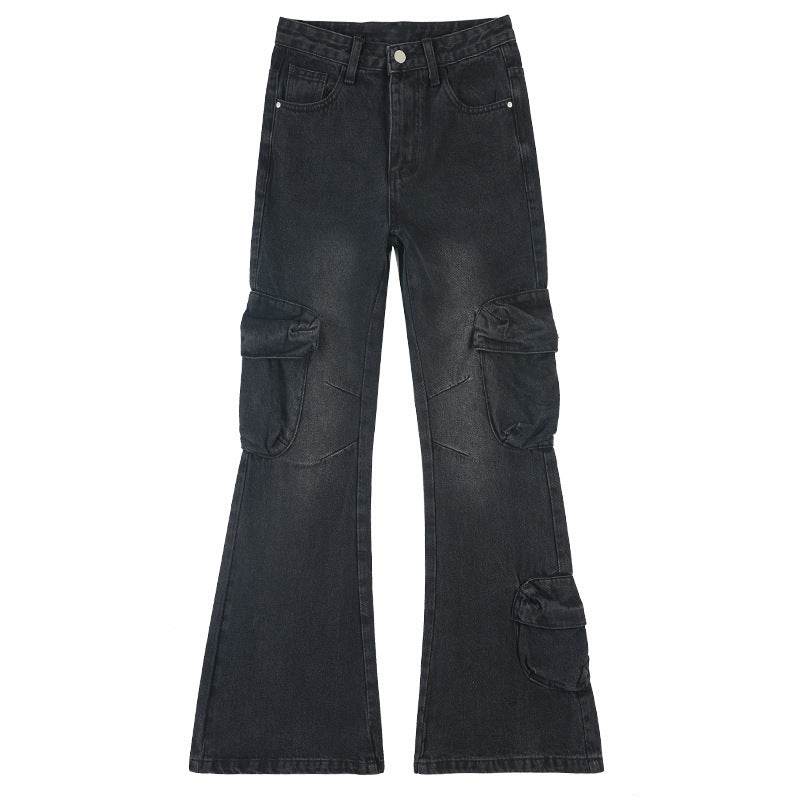 American Style Loose Cargo Jeans Women - Mubimart
