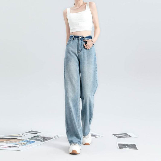 Fashionable Narrow Wide-leg Jeans For Women - Mubimart