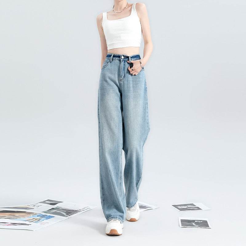 Fashionable Narrow Wide-leg Jeans For Women - Mubimart