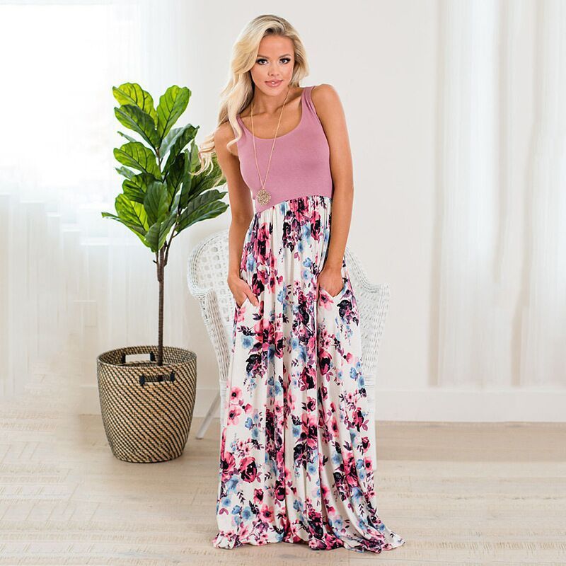 Printed maxi dress - Mubimart -  