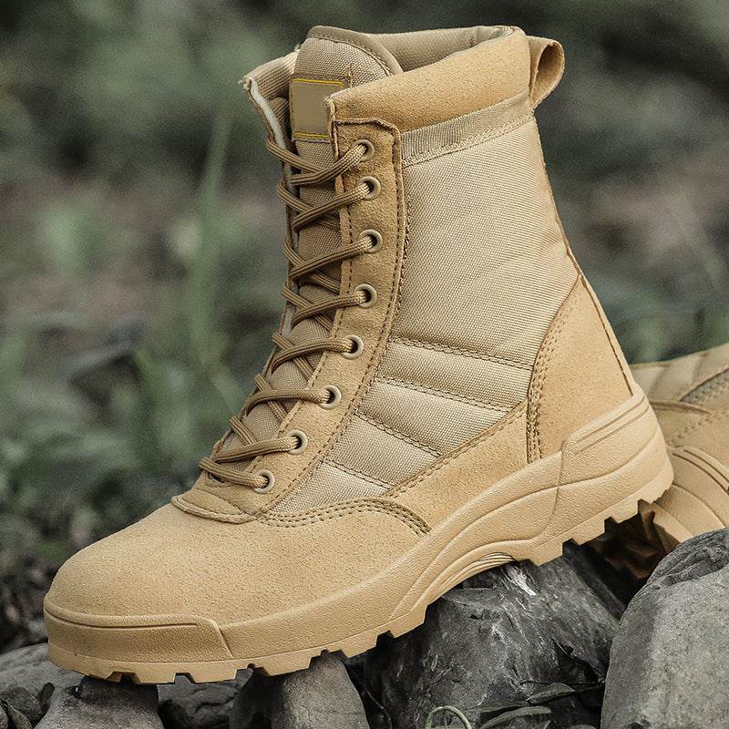 Desert combat boots, land combat boots, hiking shoes - Mubimart