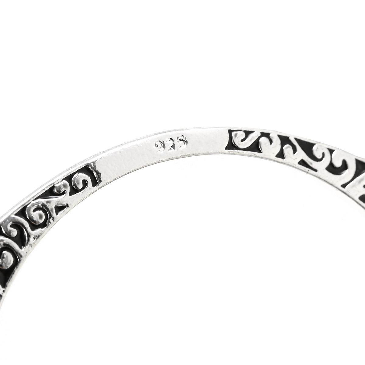 Silver bangle bracelet - Mubimart