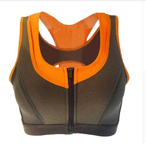 Fitness sports shirt bra sports Yoga women Zipper sports vest Bra Top women sport bra running Sexy 6603 - Mubimart