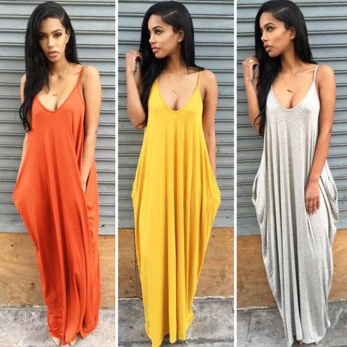 Women Summer Dress Casual Long Dresses Plus Size - Mubimart