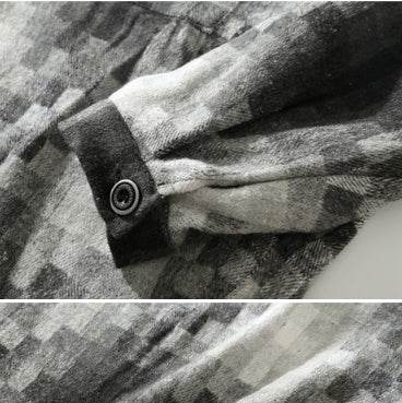 Plaid Shirt Men Loose Shirt Jacket Korean Version - Mubimart
