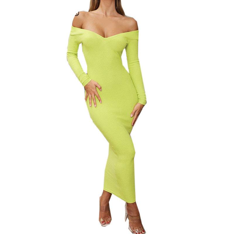 Cotton ribbed maxi dress - Mubimart