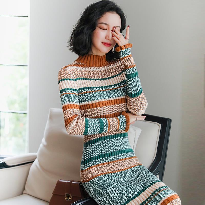 Knit Turtleneck Dress