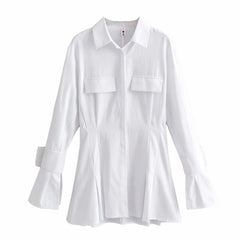 Waist shirt dress - Mubimart - Shirt Dress 