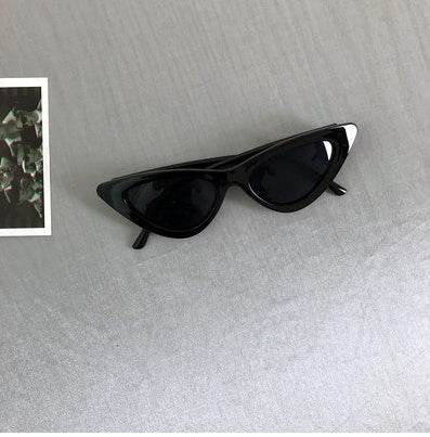 Korean version of the retro retro Harajuku cat eye sunglasses female triangle hip hop European and American net red sunglasses female ins glasses - Mubimart