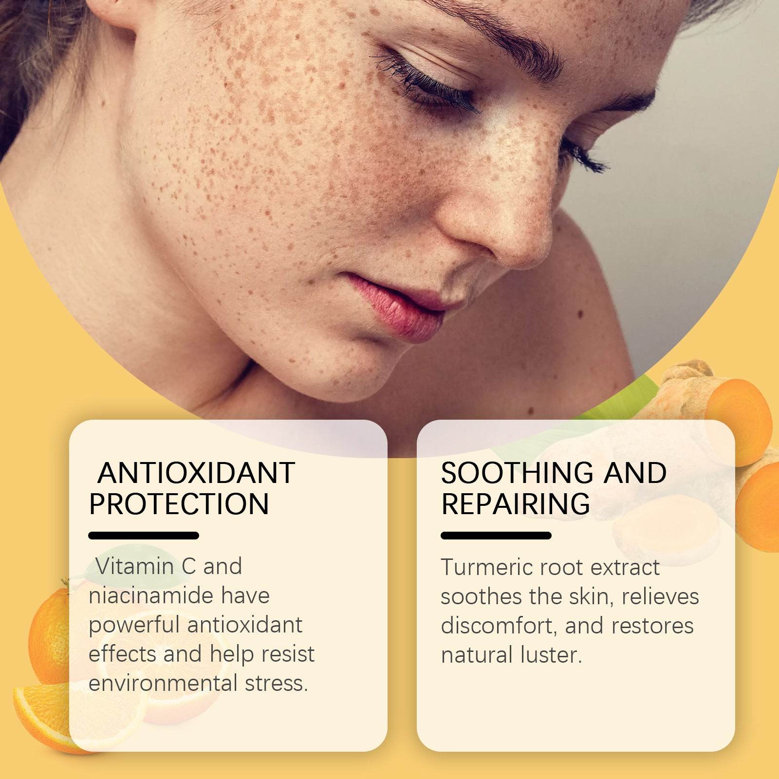 Vitamin C Turmeric Brightening Oil Vitamin C Moisturizing Face - Mubimart