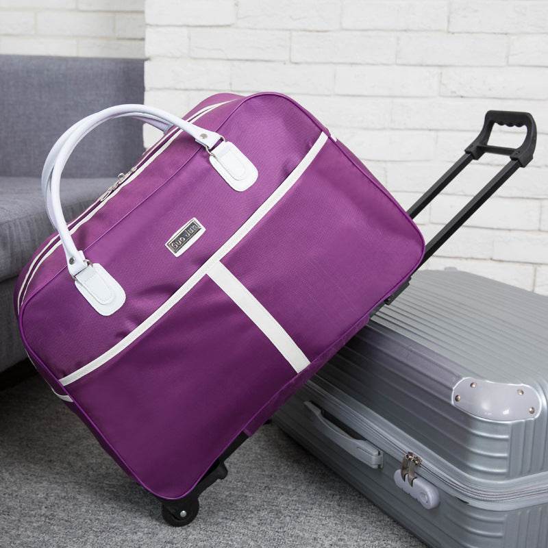 Large-Capacity Trolley Bag Portable Korean Short-Distance Travel Duffel Bag - Mubimart