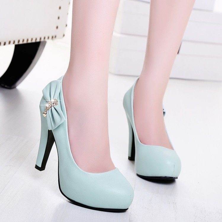 Bow high heels - Mubimart