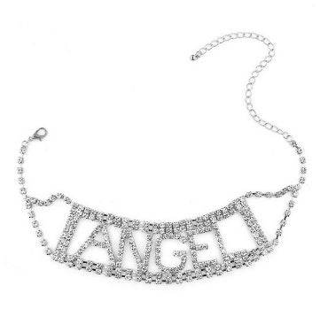 Angel Rhinestone Choker - Mubimart