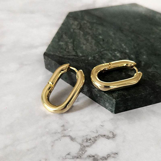 Temperament ear hoop earrings - Mubimart