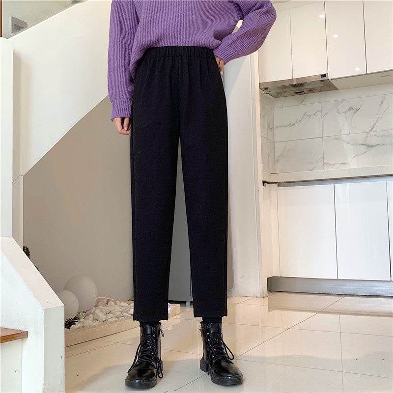 Woolen radish casual Capris - Mubimart