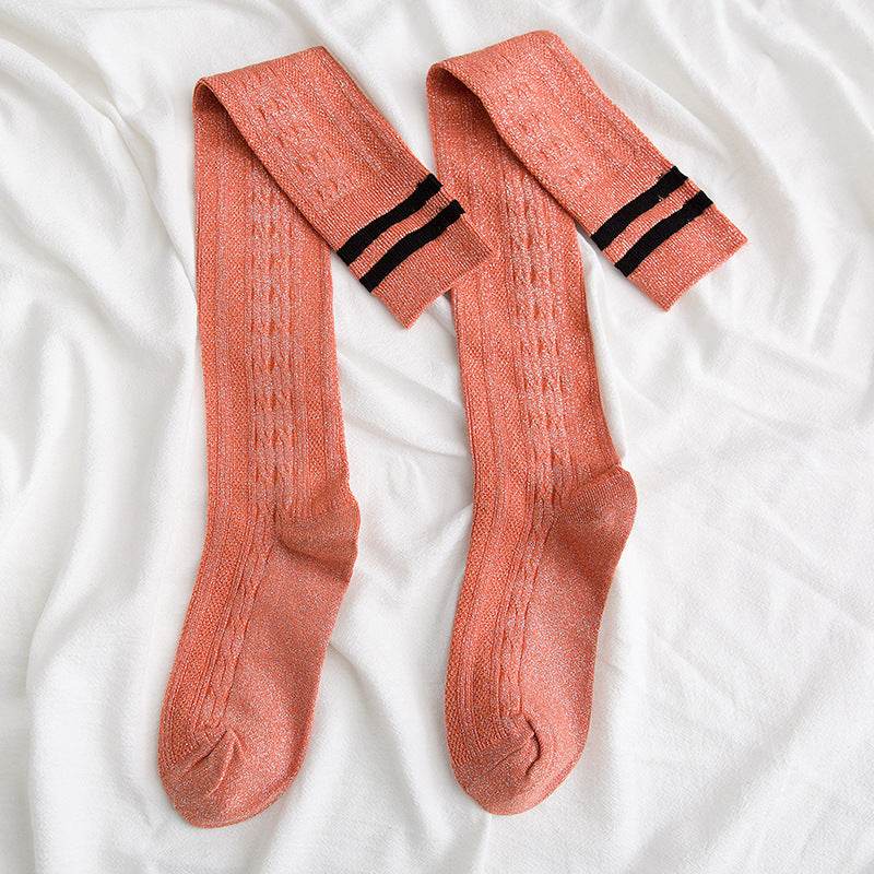 Over the knee socks women high tube thigh socks - Mubimart