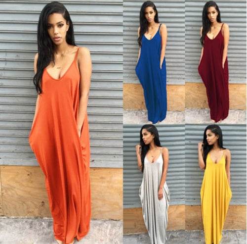 Women Summer Dress Casual Long Dresses Plus Size - Mubimart