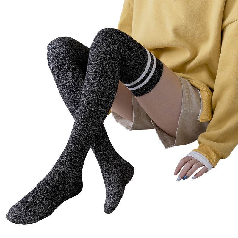 Over the knee socks women high tube thigh socks - Mubimart