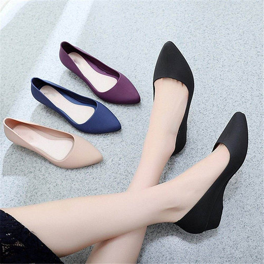 Women's pointed toe flat shoes - Mubimart