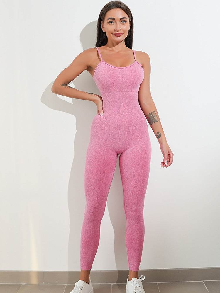 Womens Sexy Unitard One Piece Jumpsuit Spaghetti Strap Tummy Control Rompers Sleeveless Bodysuits Outfits - Mubimart