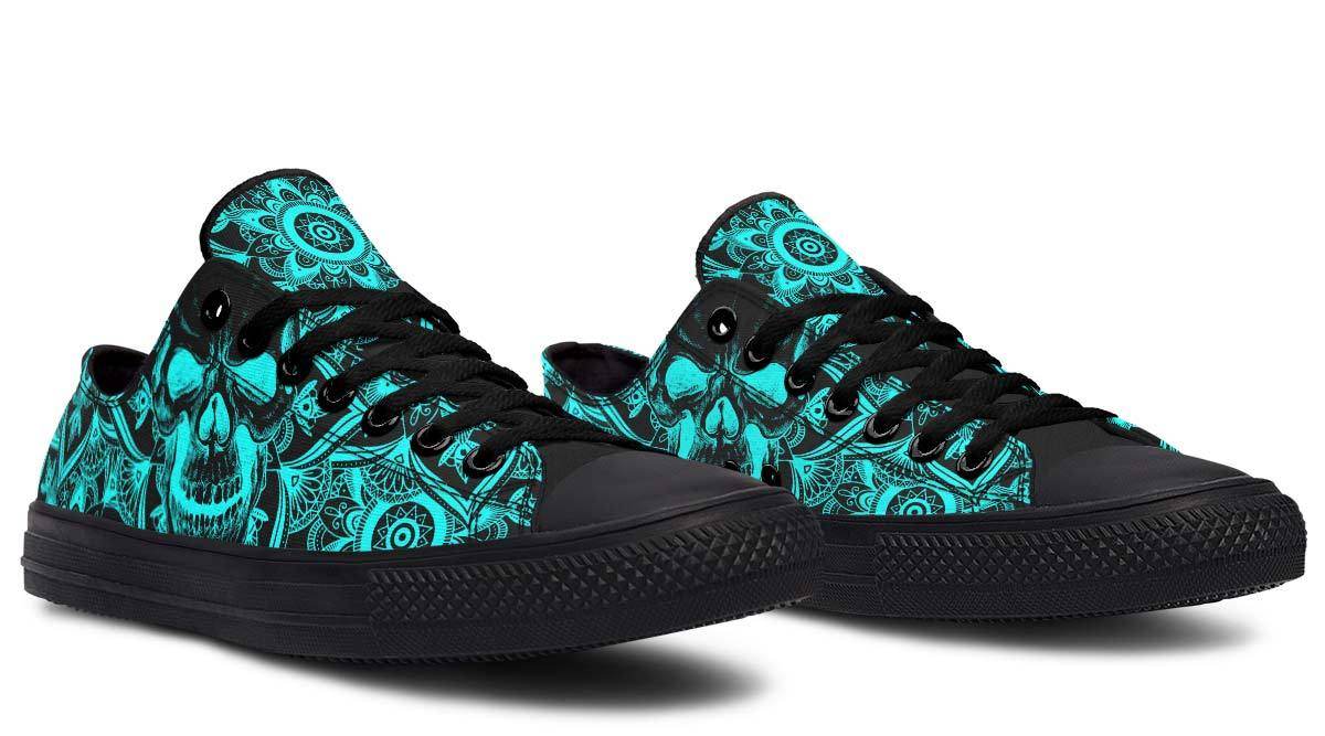 Colorful Gradient Skull High-Top Espadrilles - Mubimart