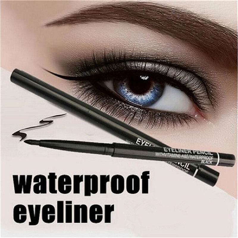 Export Auto Rotating Waterproof Eyeliner Pencil Black Brown - Mubimart