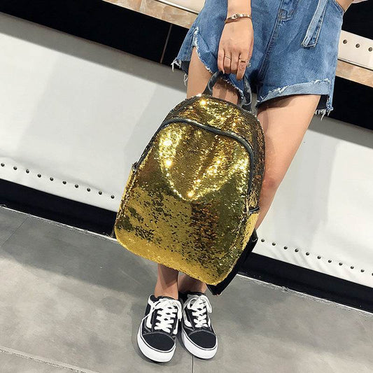 New Sequined Backpack Women Korean Version - Mubimart