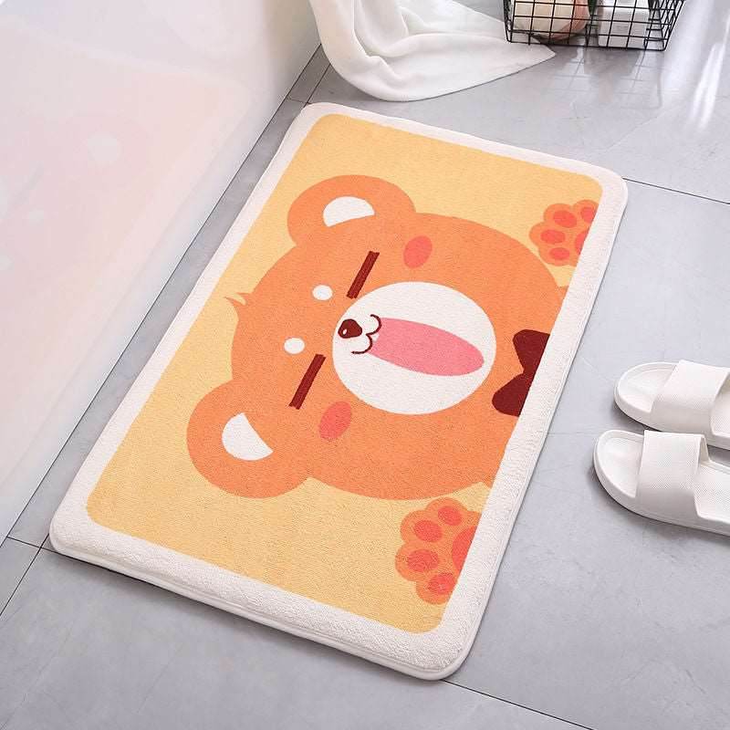 1PC Ins Simple Bathroom Floret Carpet Flower Area Rugs Anti Slip - Mubimart
