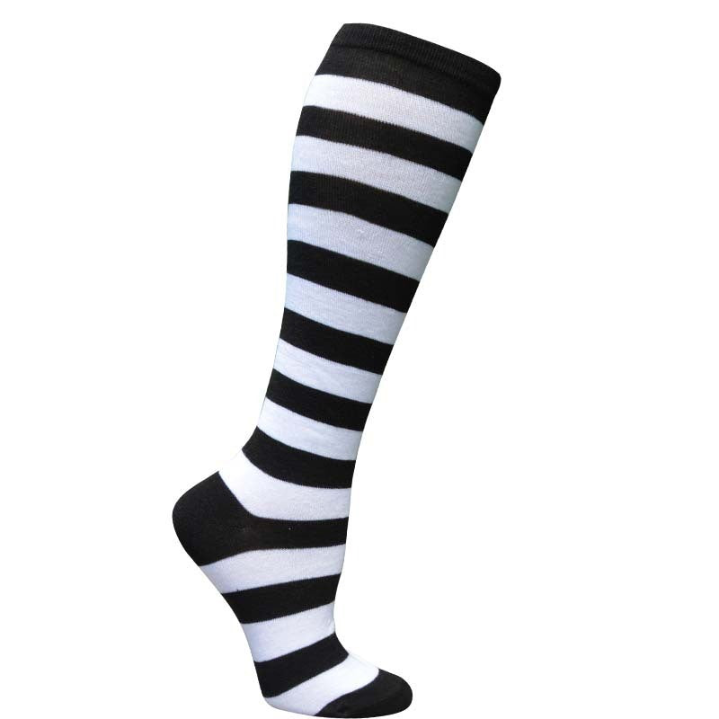 Japanese Women's Mid Tube Socks Pinstripe Knee Socks - Mubimart -  