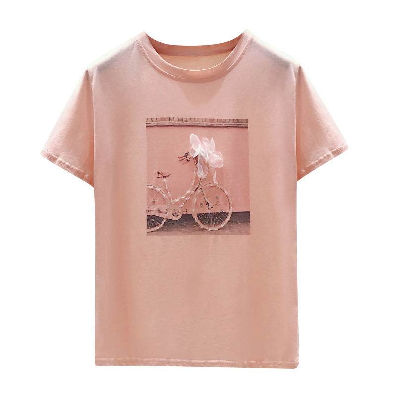 Summer Fashion With Loose Blouses, Women Cover Belly And Reduce Age, Short-sleeved T-shirts - Mubimart