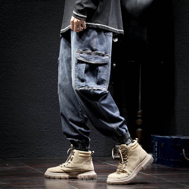 Fallwinter Tooling Jeans Mens Loose Harem - Mubimart