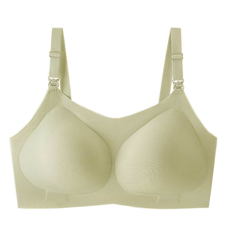 Nursing Bra Seamless Wireless One-piece Buckle - Mubimart