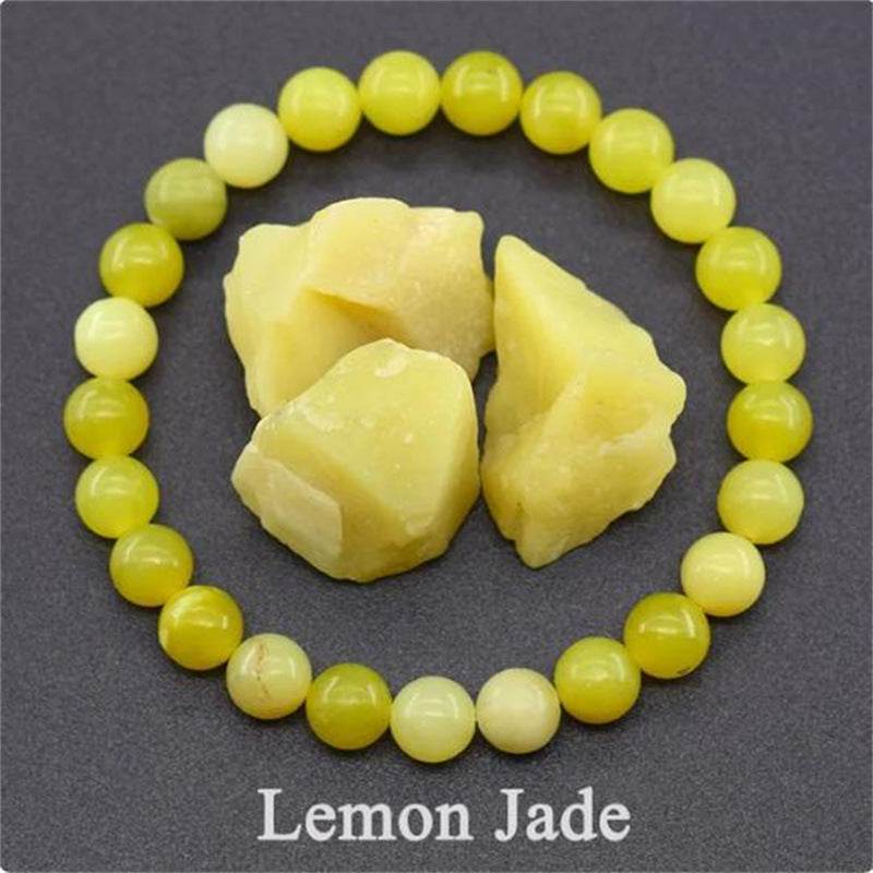 Natural Stone Elastic String Beaded Bracelet Jewelry Stone Tiger Eye Beaded Yoga Bracelets For Men Women - Mubimart