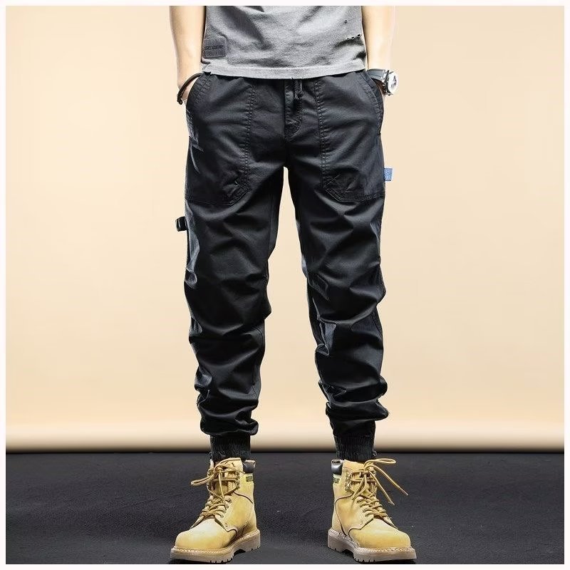 Workwear Casual Loose Ankle-tied Jogger Pants