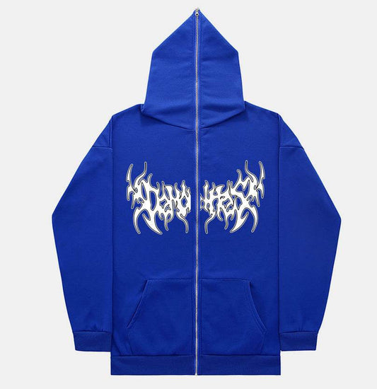 Personalized All-matching Loose Casual Zipper Hoodie - Mubimart
